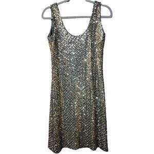 Vintage Marita by Anthony Muto sequin sleeveless cocktail dress altered size 8